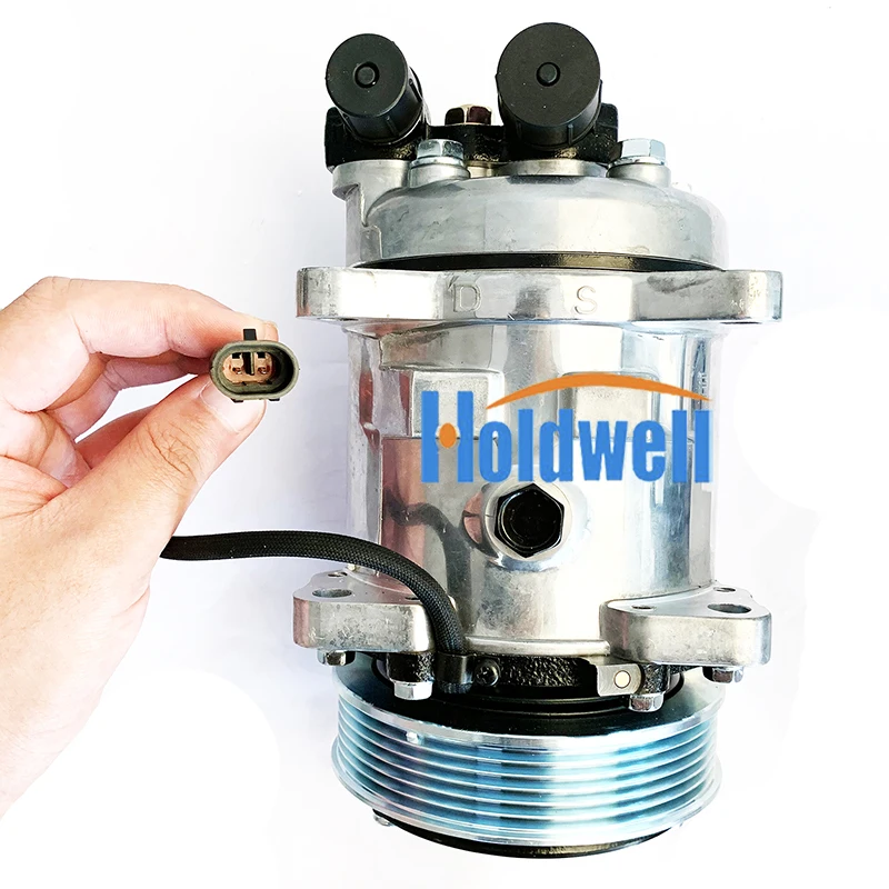 Компрессор кондиционера Holdwell 6698590 для Bobcat T40140 T40180 TL360 TL470 +