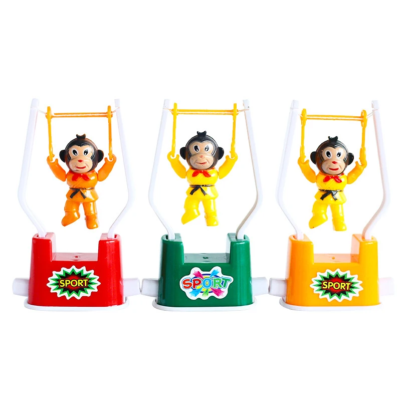 

1Pcs Cute Novel Press Button Monkey Horizontal Bar Somersault Toys Children's Entertainment Figures Toy