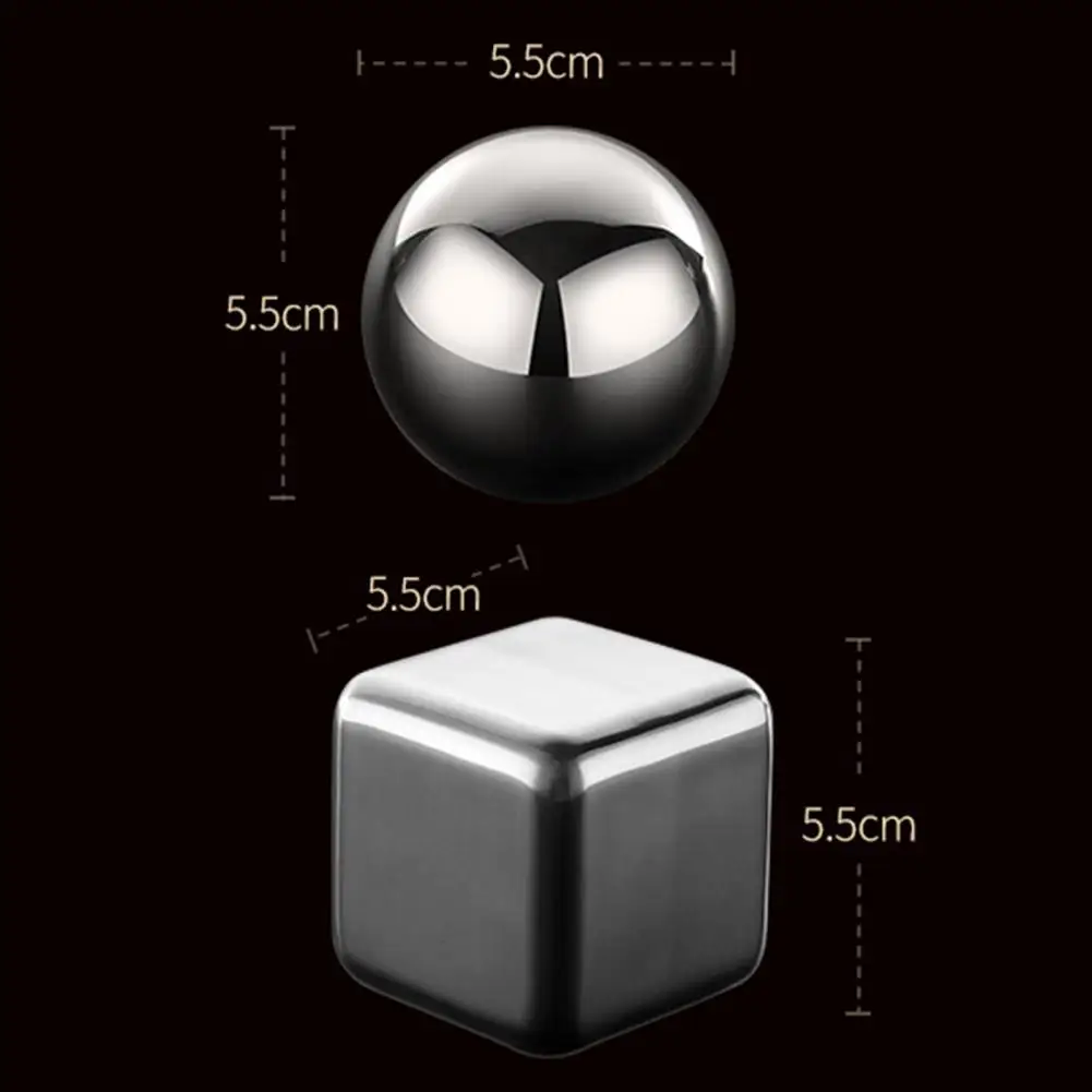 Хит продаж 80% 2 шт. кубик льда экологически чистый быстрое охлаждение нержавеющая