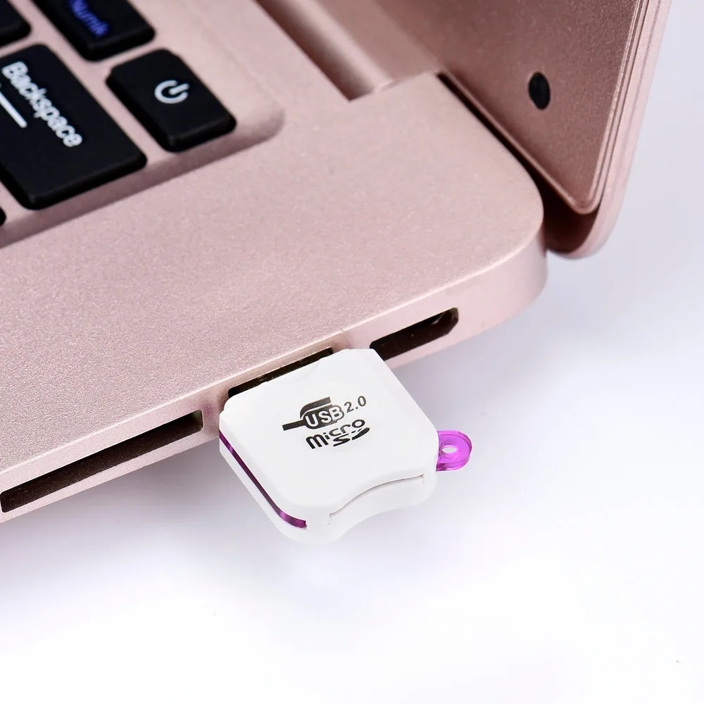 Binmer Mini Card Reader Micro SD TF T-Flash адаптер для карт памяти высокоскоростной USB зеленый