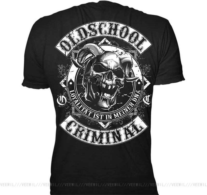 Футболка мужская с забавным принтом Old School Criminal T нашивка для рубашки 3 уличная