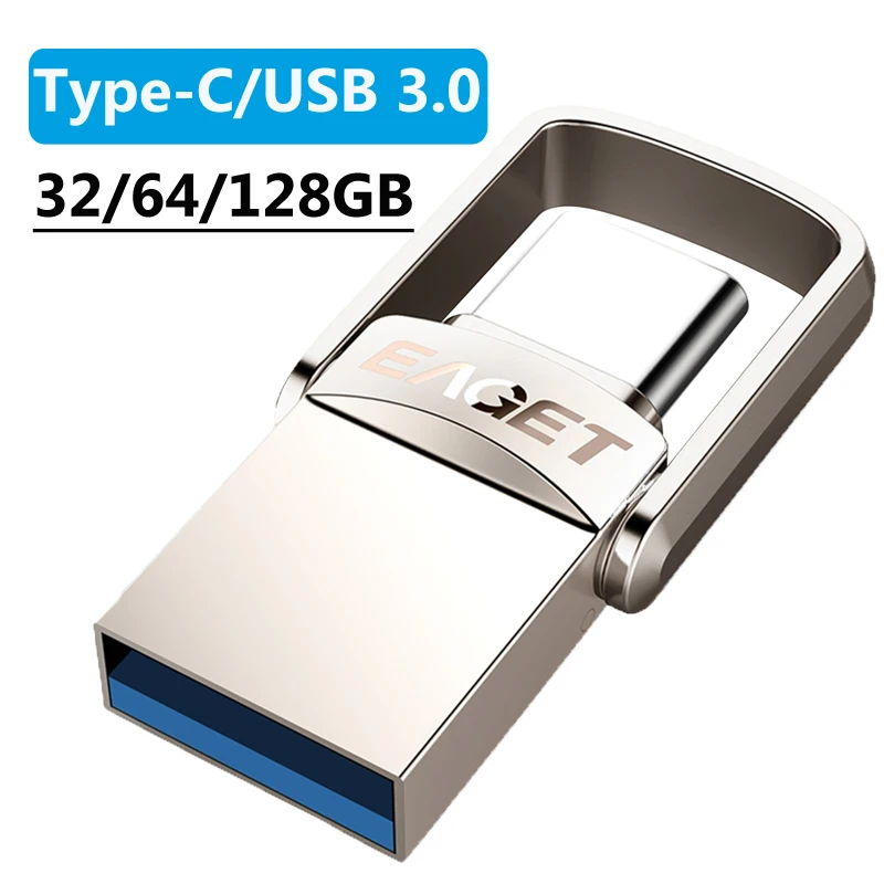 Металлическая карта памяти EAGET CU20 32/64/128 ГБ Type C/Флеш накопитель USB 3 0 OTG флеш мини u