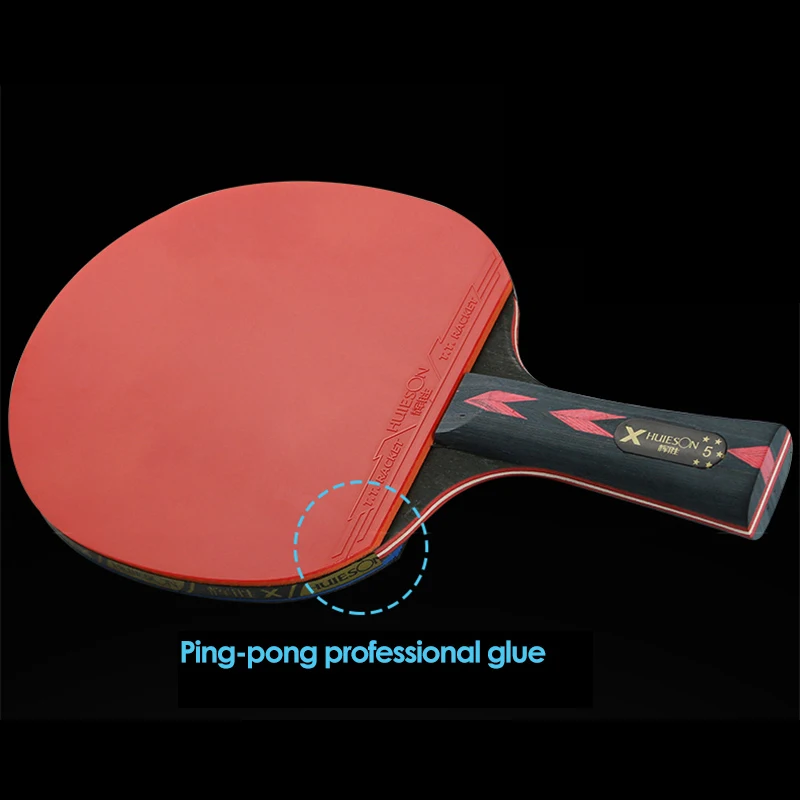 1set Huieson Upgraded 5 Star Carbon Table Tennis Racket Set Professional Ping Pong Balls Short Long Handle | Спорт и развлечения