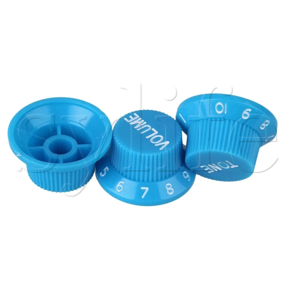 3 шт. синий пластиковый гитарный колокольчик ручки 5 мм Диаметр отверстия w/белые