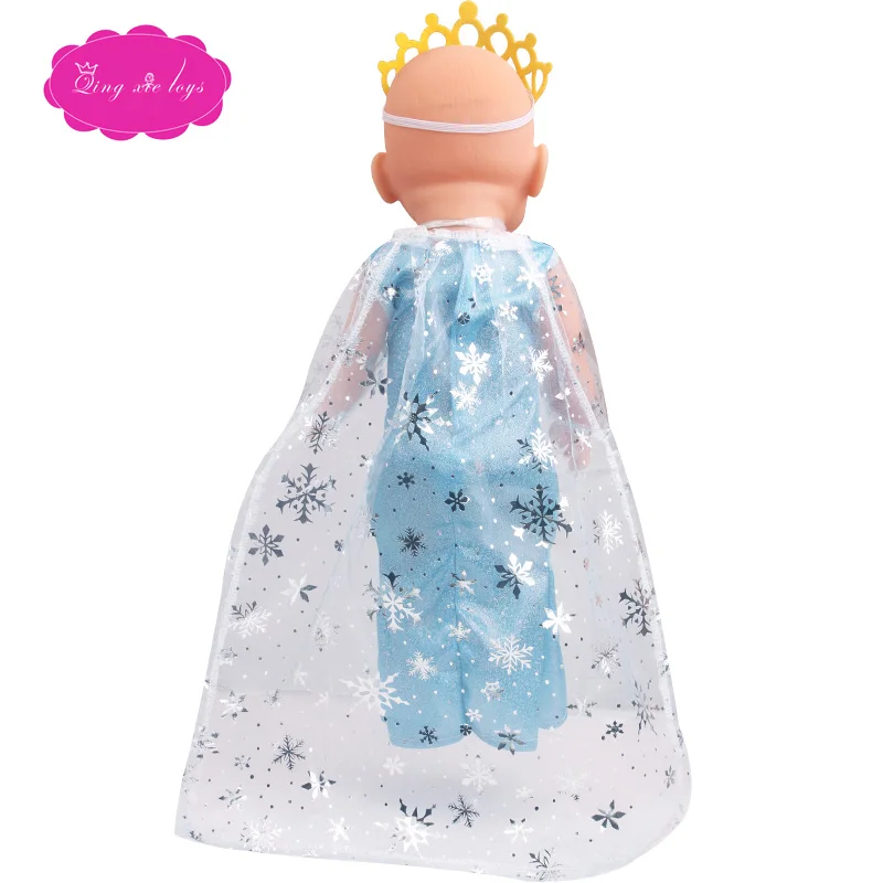 18 дюймов с круглым вырезом для девочек платье маленьких Голубое Американский