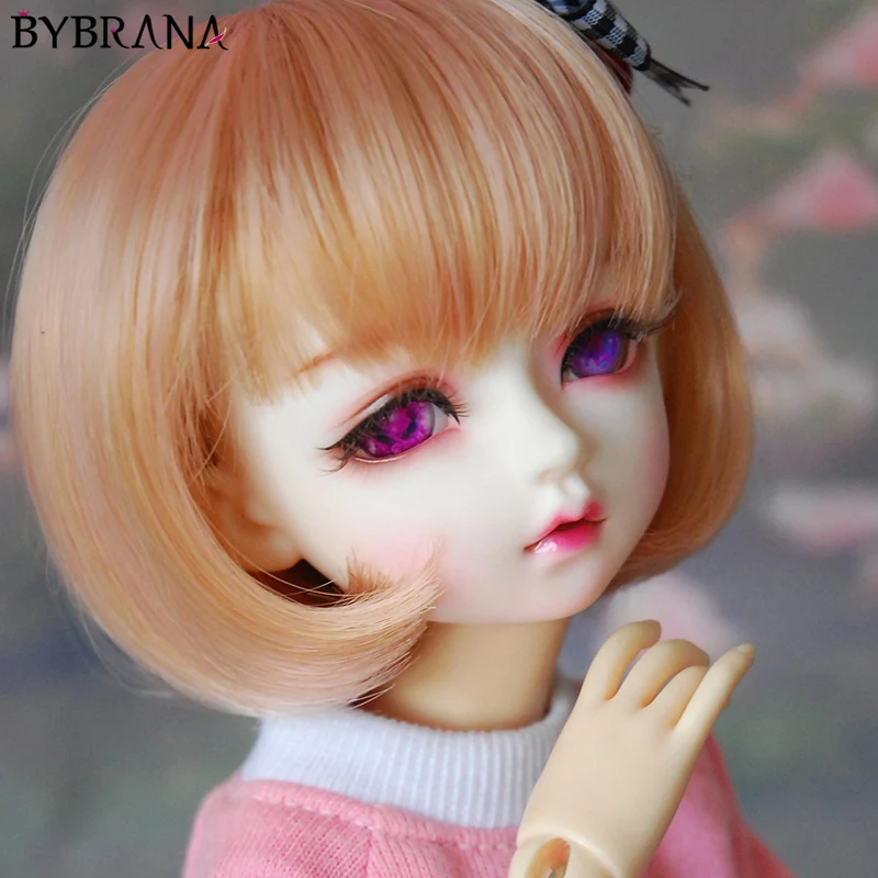 Парик Bybrana для шарнирной куклы 1/3 1/4 1/6 из высокотемпературного волокна Короткий