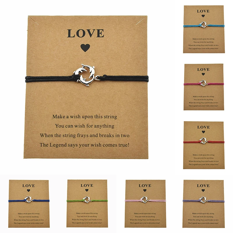 Новые браслеты с изображением танцующего дельфина и животного регулируемые