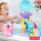 Детские Игрушки для ванны, мультяшный слон, разбрызгиватель, водяное колесо, Детская ванна, игрушка для купания, забавный гаджет для ванной, игрушки для младенцев