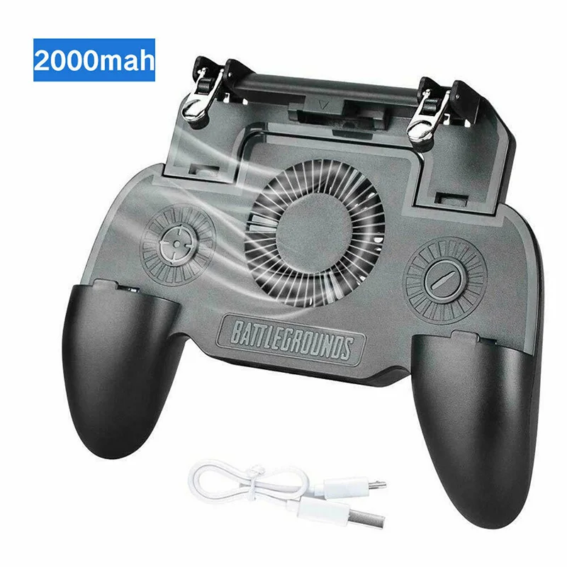 

Mobile Phone Game Controller Joystick Cooling Fan Gamepad with 2000/4000mAh Power Bank For PUBG Android IOS