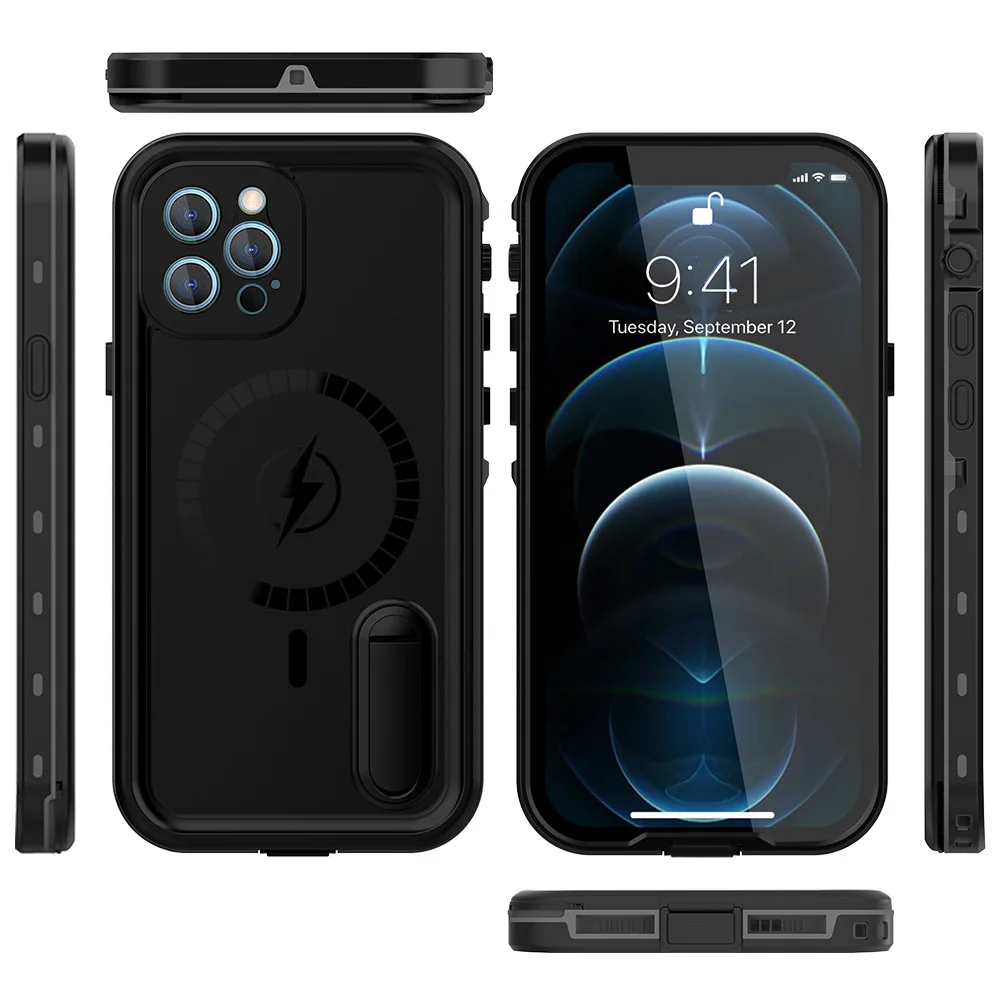 For IPhone 12 Pro Max Cover Waterproof Shield Wireless Charger Cover Magnetic Case For Apple IPhone 12 Pro Max Mini Magsafe
