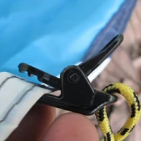 1pcslot black wind proof hook for tent travel outdoor rope tent plastic curtain clip hole adjustable alligator camping dou h3w6