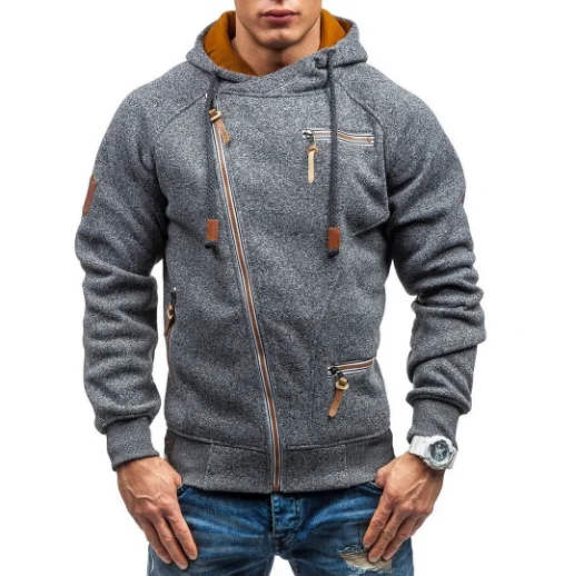 

Men's Hoodies Sweatshirts Mans Set Jacket New Style Warmth Fashion Street Personality Side Zipper Casual Warm Clothing Outwear