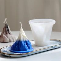 3d ins iceberg volcano snow mountain silicone candle mold resin crafts casting mould for soy wax making art scented moule bougie