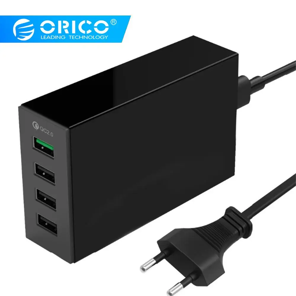 ORICO 4/5 порт QC2.0 Быстрая зарядка 2,0 смарт настольный USB ЗУ для мобильного телефона универсальное быстрое зарядное устройство для samsung iPhone x 8 plus