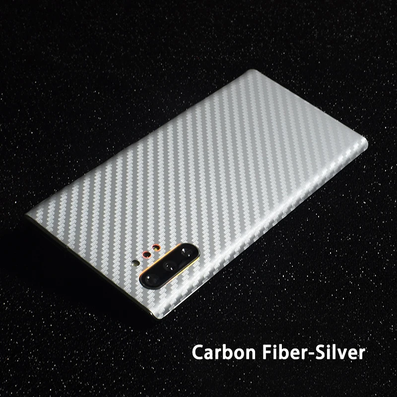 3D углеродное волокно/кожа/дерево скины Телефон задняя наклейка для SAMSUNG Galaxy Note 10 Plus Note 10 A60 A80 Прозрачный матовый стикер