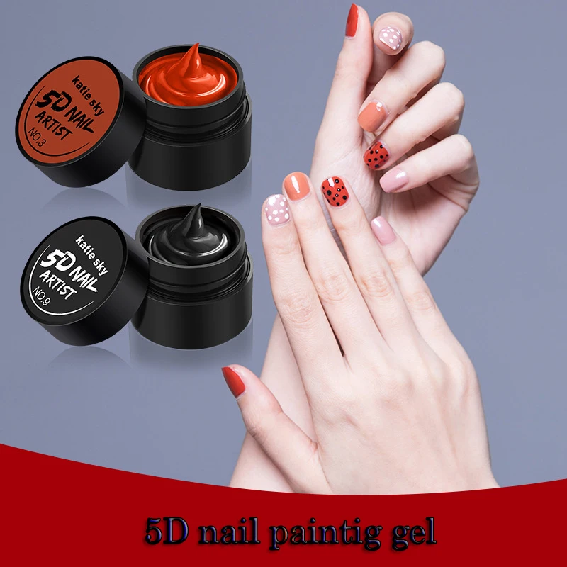 

3Pcs/Set 4G Carving Painting Gel Jelly Color Mud UV Gel Paste Soak Off UV LED Nails Gel Polish Manicure Nail Art Polishes