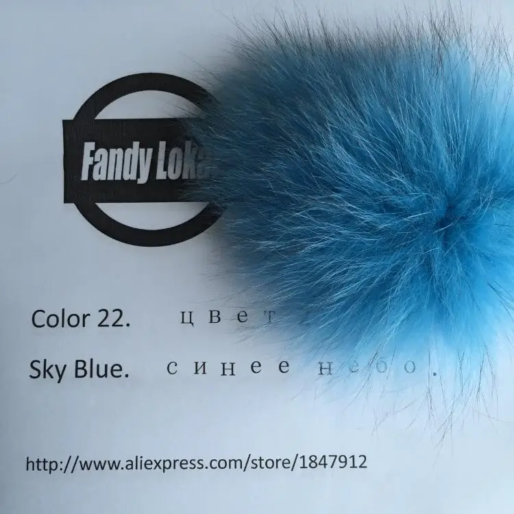 RF1806 Sky Blue Fandy lokar шуба из натурального Лисьего меха женская зимняя мода натуральный Лисий мех пальто стоячий воротник пальто женская натуральная Меховая куртка RF1806 - Цвет: RF1806 Sky Blue