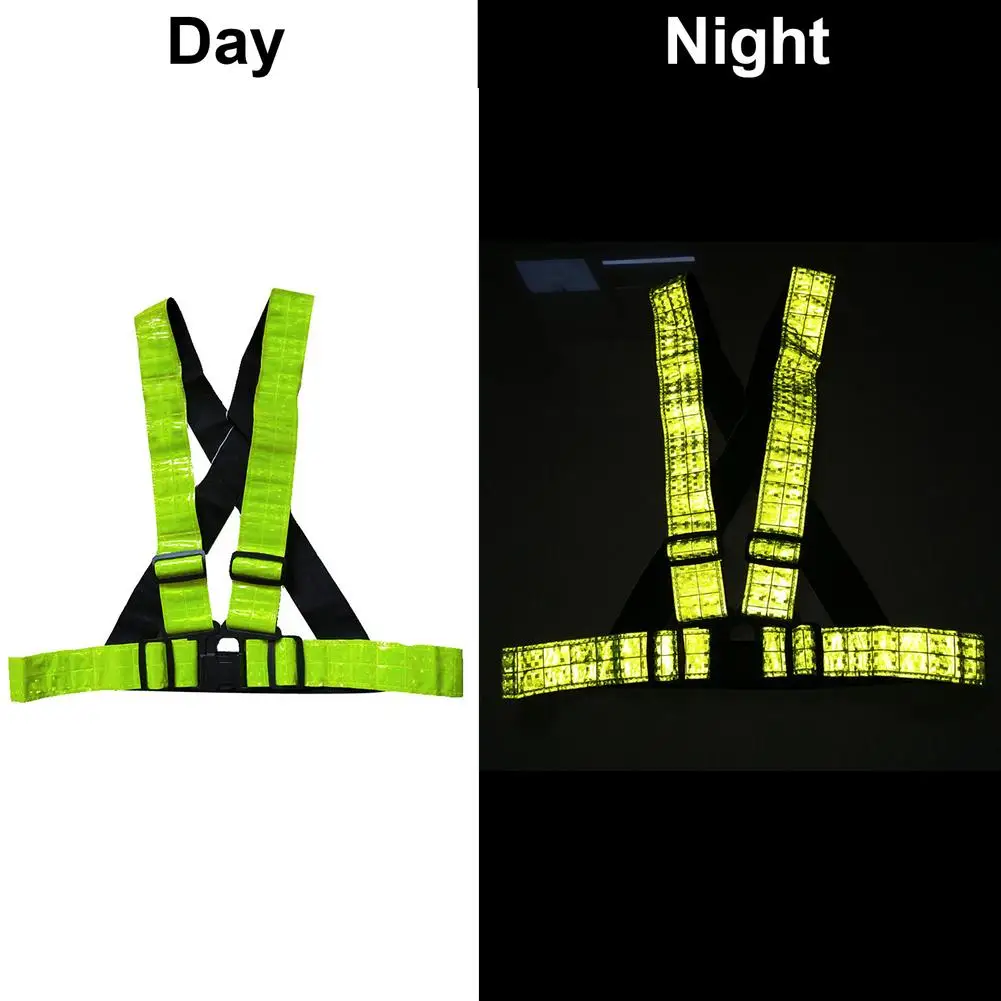 

Running Reflective Vests Elastic Safe Night Riding Clothing Reflective Strap Elastic Webbing Luminous Reflective Vest