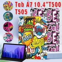 for samsung galaxy tab a7 2020 10 4 t500 t505 tablet stand cover case graffiti art series pattern case