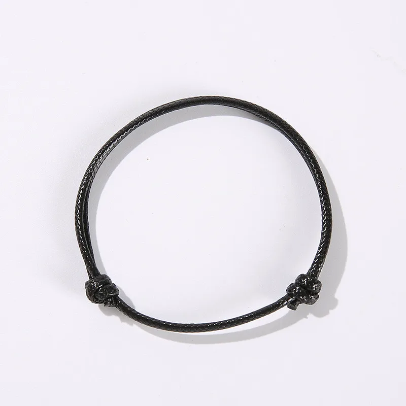 

Sansango 10Pcs Black Wax Bracelet Cord Simple Bracelet 43Cm Length Adjustable for Diy Craft Jewelry Making Ornament Accessories