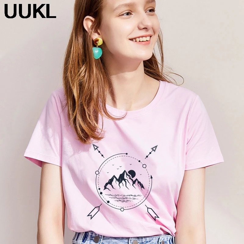 

Summer Moda Mujer 2020 T Shirt Harajuku Universe Fashion Female T-shirt Streetwear Aesthetic Leisure Tshirt Pink Shirt Hipster