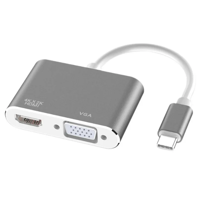 Универсальный адаптер Type-C-HDMI 4K VGA USB видеоадаптер шнур совместимый с