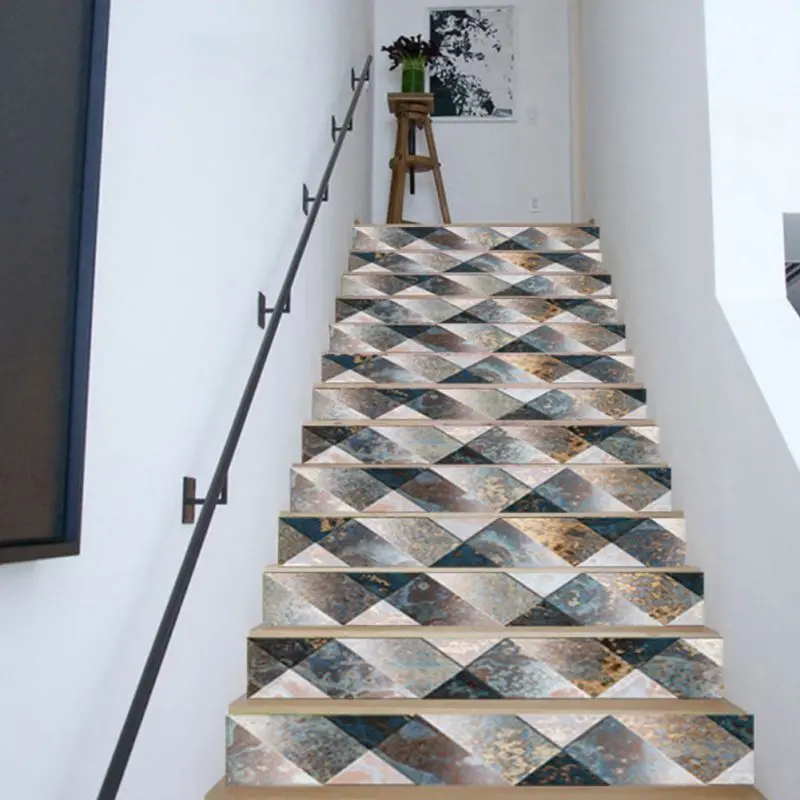 13 шт. съемный стикер для плитки 3D наклейка лестницы кухонная сделай сам декорация