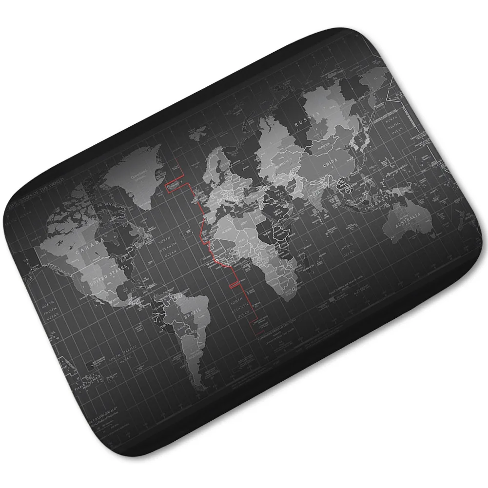 Zeegle карта мира напольный коврик с принтом забавные фланелевые Гостиная ковер