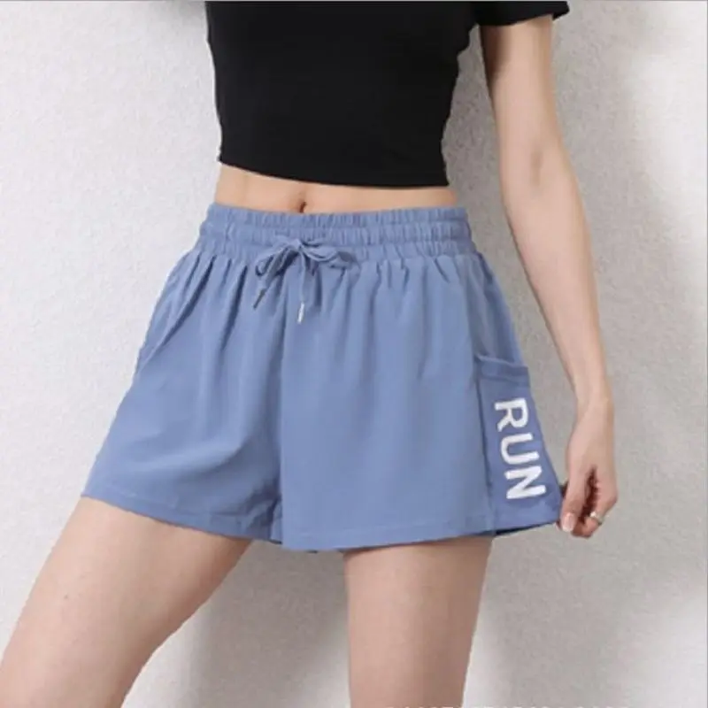 

Sports Shorts Women Loose Quick-drying High Waist Casual Running Fitness Clothes Yoga Shorts with Pocket Gym Shorts