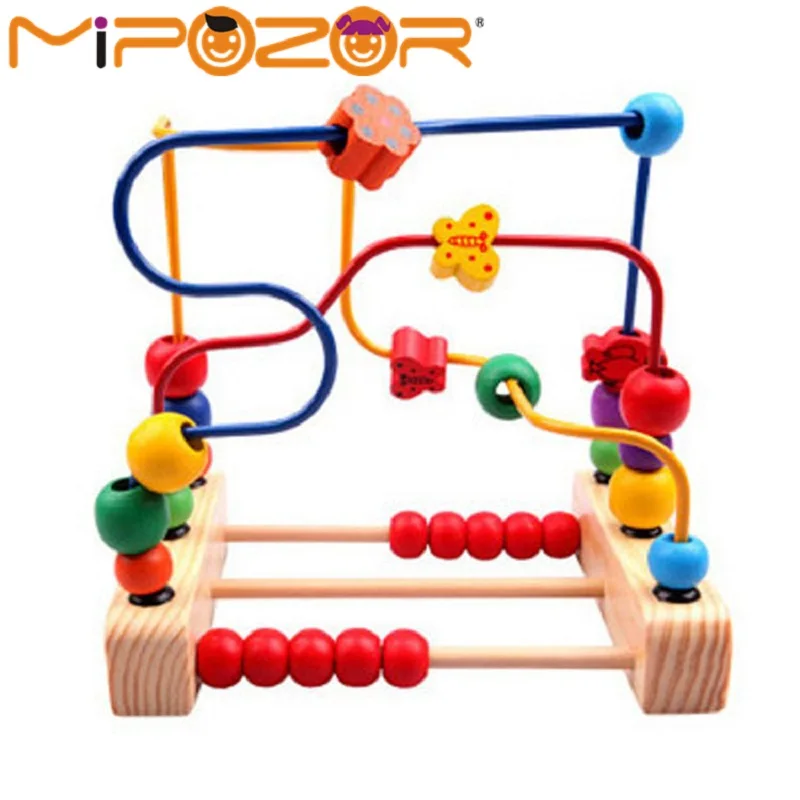 

MIPOZOR/Детская игрушка-головоломка с бусинами на горках, лабиринт, деревянная бусина, лабиринт, деревянная ранняя развивающая игрушка для маленьких детей, детская игрушка