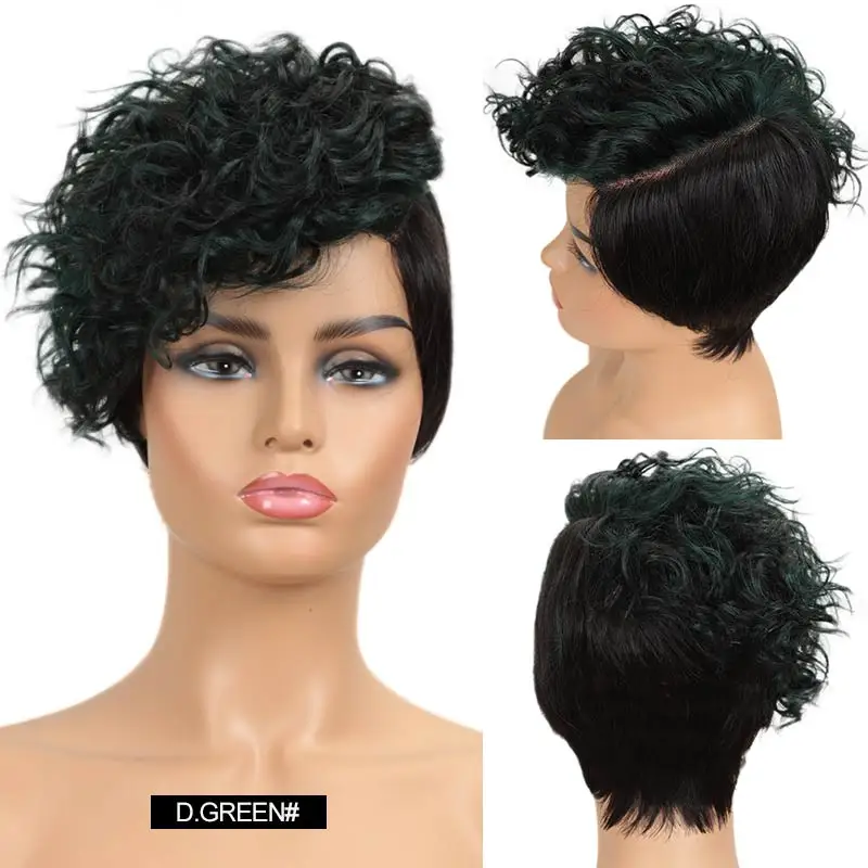 Rebecca волнистые короткие кудрявые парики для женщин вьющиеся бразильские