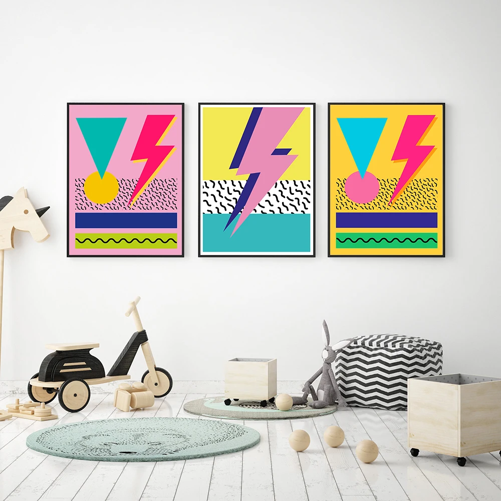 Настенный постер с забавным домом и цветными мотивами семейная Ретро Картина на