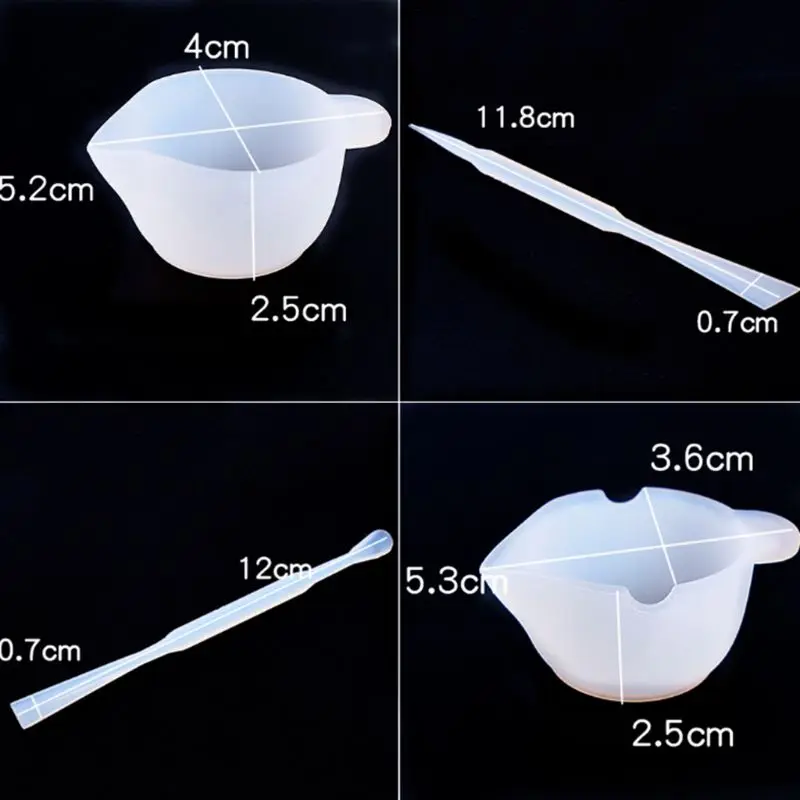 

Crystal Epoxy Silicone Mold Dispensing Measuring Cup DIY Jewelry Crafts Making F3MF