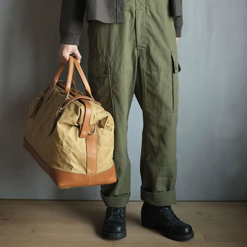 

Men Retro Large Capacity Canvas Handbags Luxury Brand Casual Business Totes Bag High Quality Big Travel Bag Sacoche Homme