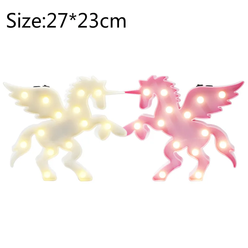 Fly Unicorn СВЕТОДИОДНЫЙ Красочный светодиодный ночник для животных, единорог, лошадь, кошка, панда, Лев, енот, динозавр, фламинго, Розовый Лебедь, детская игрушка, прикроватная лампа - Испускаемый цвет: Fly Unicorn