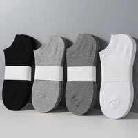 5 pairs men spring summer thin invisible short socks pure color tube sport funny breathable shallow hosiery deodorant boat socks