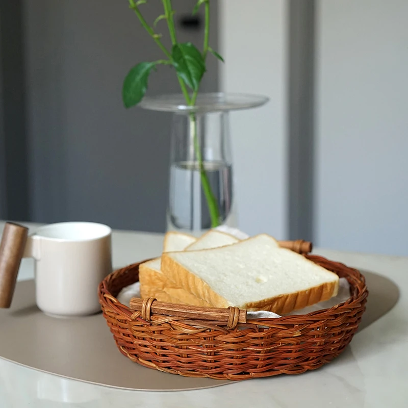 Тканевый поднос из красного ротанга корзина для хлеба|Стойки| |