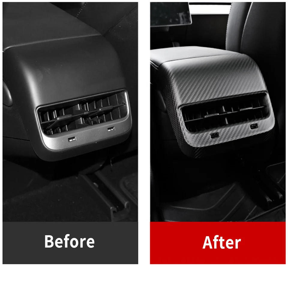 Air outlet panel for Tesla model 3 accessories/car accessories model 3 tesla three tesla model 3 carbon/accessoires