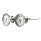 Гигиенический биметаллический термометр с тремя зажимами, 1,5 дюйма (50,5 мм), 0-220c, датчик температуры, самогон