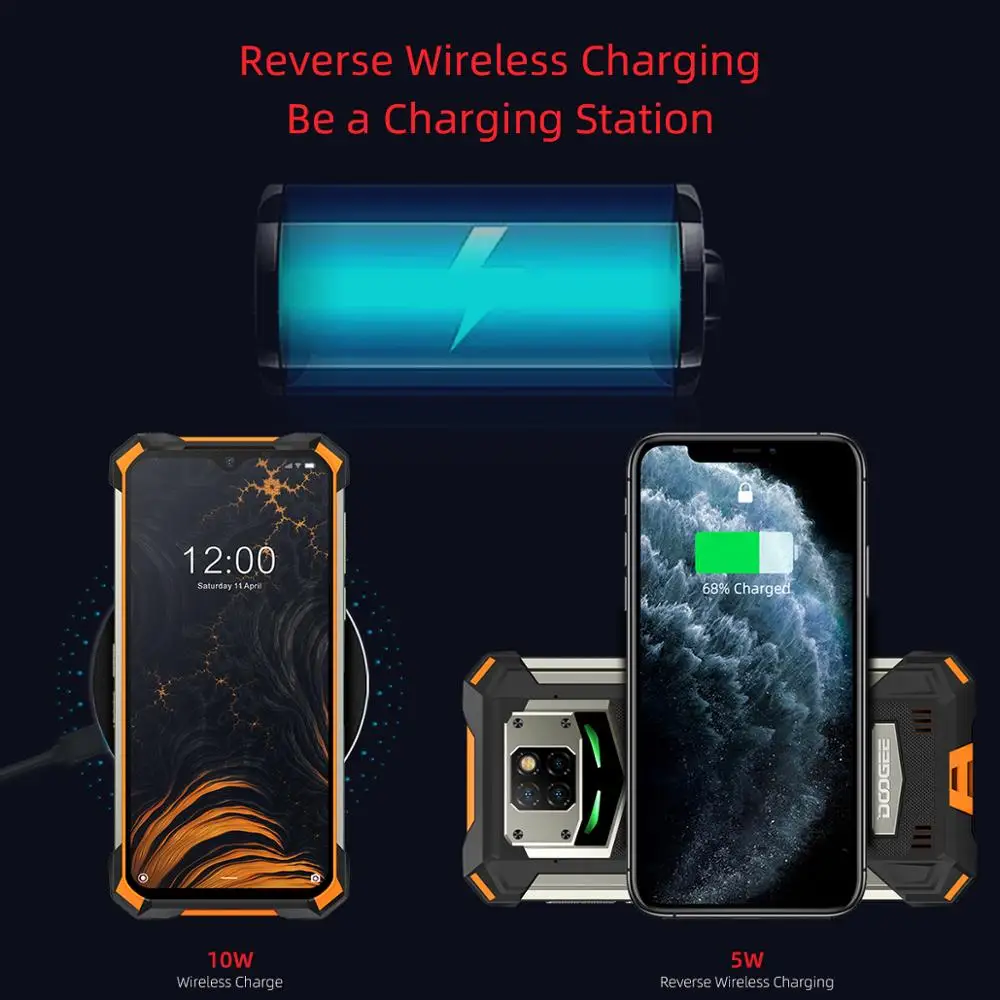 doogee s88 pro rugged mobile phone 10000mah telephones ip68ip69k helio p70 octa core 6gb ram 128gb rom smartphone android 10 os free global shipping