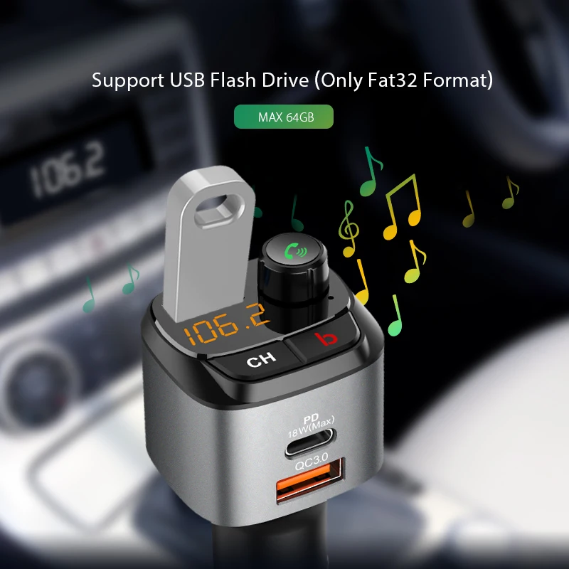 CDEN Bluetooth 5 0 FM передатчик автомобиля MP3 плеер U диска музыкальный плейер приемник