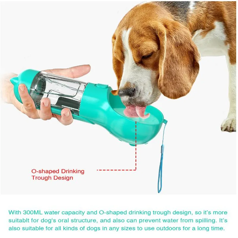 

Multi-fuction Pet Traveling Cup Portable Water Food bottle with garbage bag L06