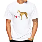 Футболка с принтом I Love my Greyhound Dog, летняя модная мужская футболка, мужские белые топы, хипстерские крутые повседневные футболки для мальчиков