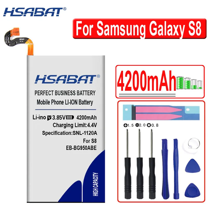 HSABAT 4200 мА/ч, EB-BG950ABE Батарея для samsung Galaxy S8 G9508 G9500 G950U SM-G9508 SM-G G Project Dream G950A G950T G950 G950F