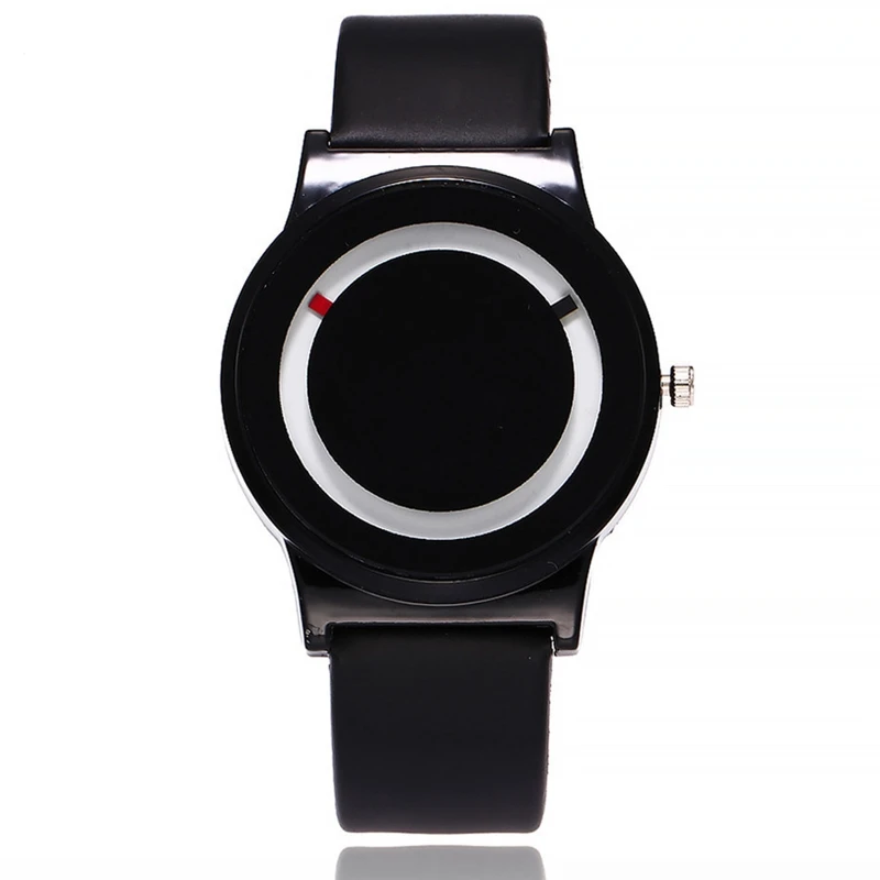 

New Arrival Trend no-pointer Concept Watch Minimalist Simple Creative Brand Woman Ladies Dress Watch Men Quartz wristwatch