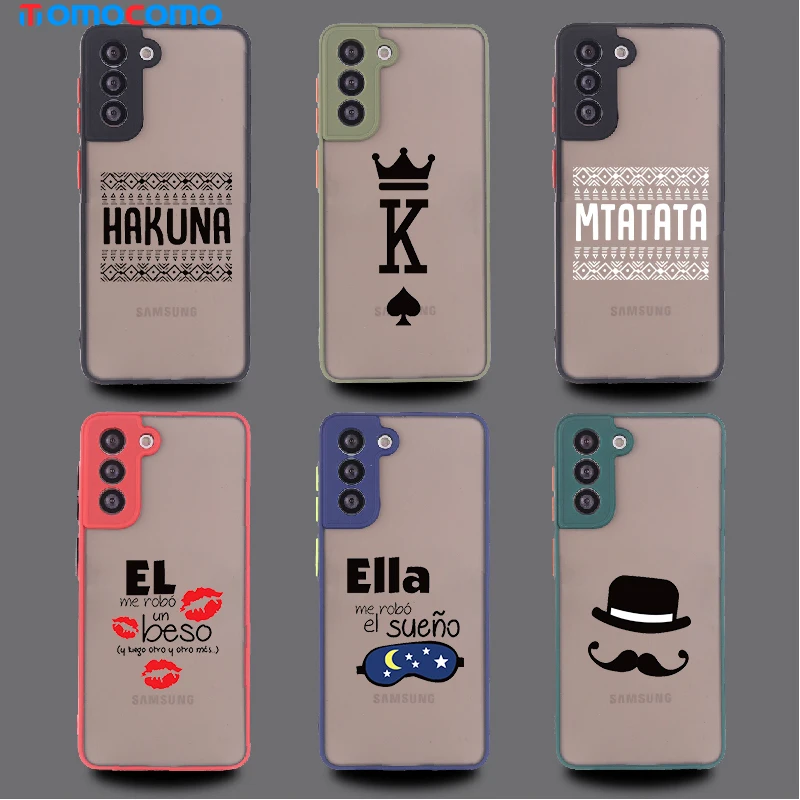 

Interesting Mustache Poker Phone Case For Samsung Galaxy A30 A50 A70 A71 A51 A52 S8 S9 S10 S10P S21 Shockproof Back Cover Coque