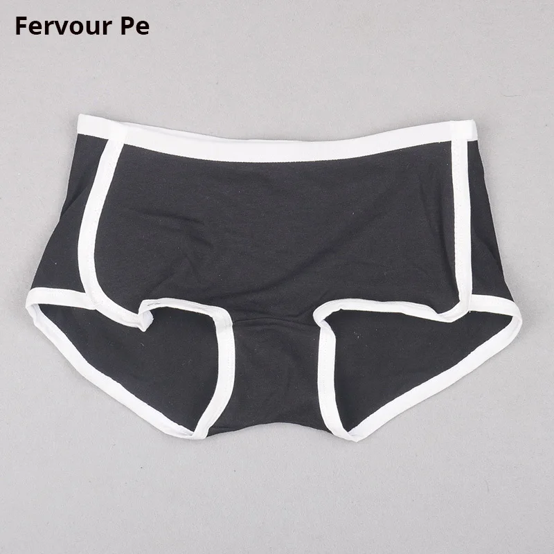 

Unisex underwear cotton panties sports breathable Normcore / minimalist style cool girl boxer shorts plus size M-XXL A19106