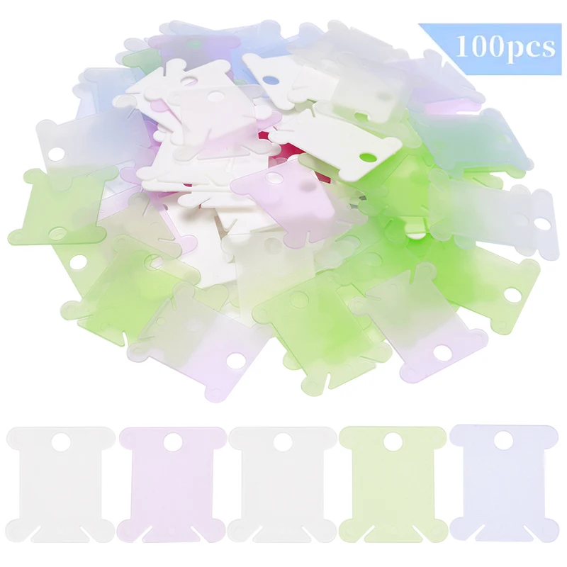 Пластиковая нить Imzay 100 шт. шпуля (случайные цвета) швейная намотка доска карточка