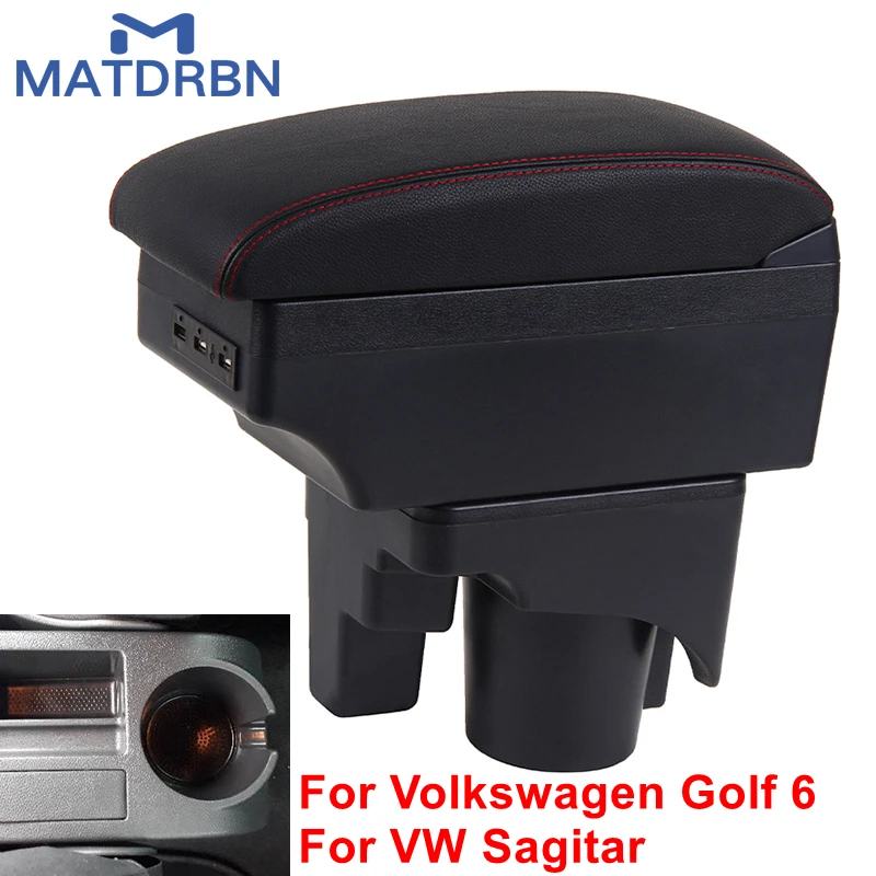 Для VW Golf 6 golf 5 Mk6 MK5 Jetta для Sagitar 2007-2012 внутренний автомобильный подлокотник