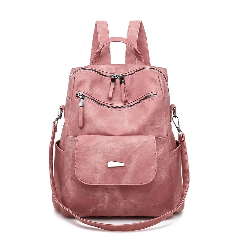 Мода Rugzak женский Mochila PU кожаные школьные сумки для девочек-подростков sac высококачественный Женский рюкзак для путешествий сумка для отдыха XA500H - Цвет: Pink
